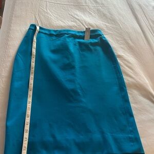 J. Crew Blue Pencil Skirt Knee-Length for Work